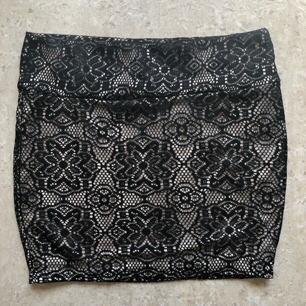 Beautiful lace mini skirt